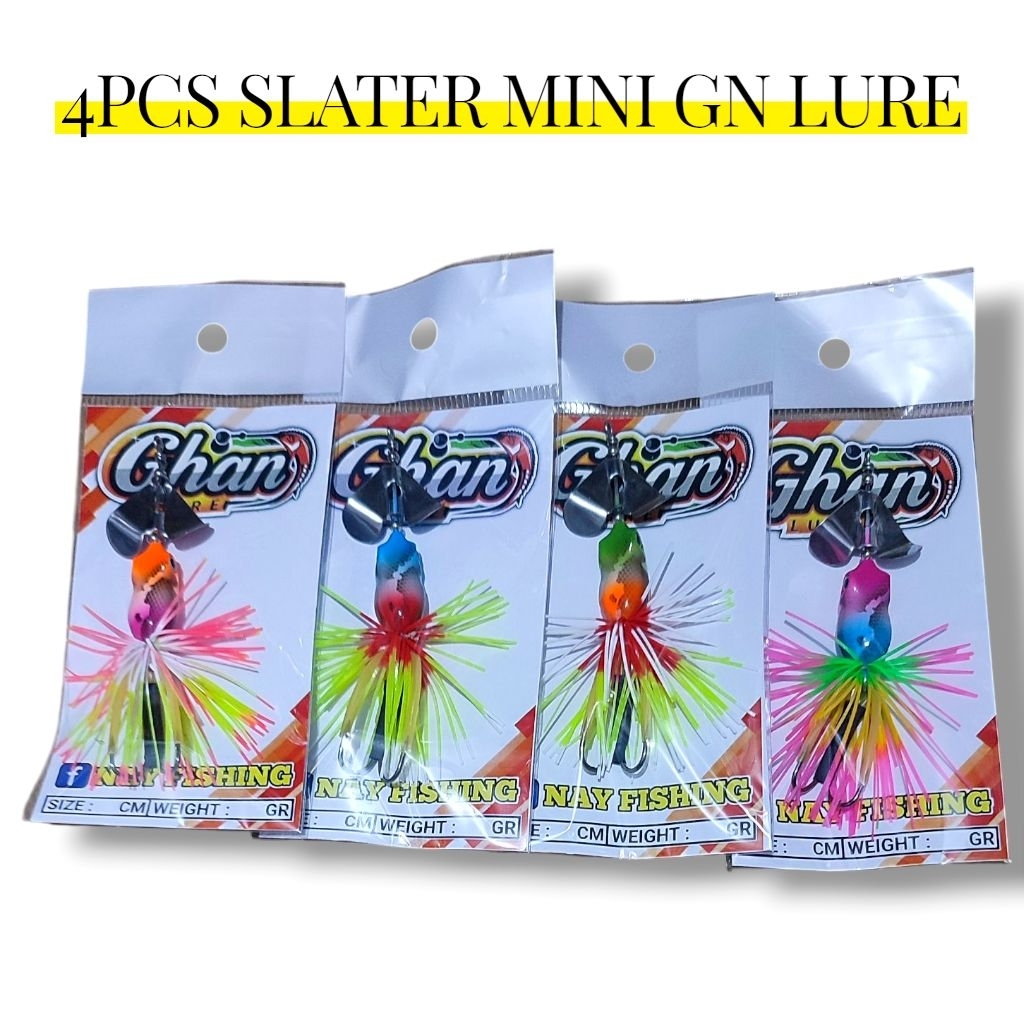 4PCS SLATER MINI GN LURE BODY RESIN. umpan casting. lure casting channa.