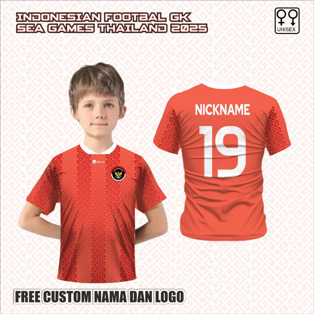 Baju kiper sea games thailand 2025 kaos goal kiper Timnas Indonesia jersey anak sepak bola