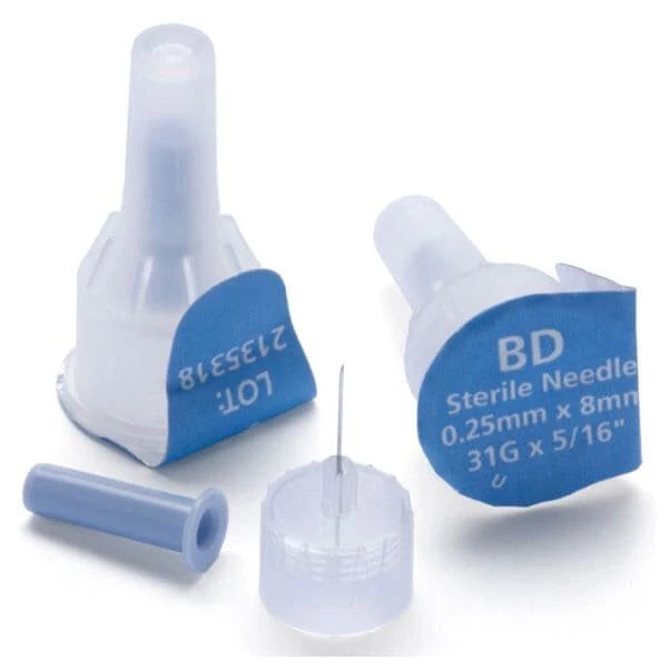 ECERAN PER PCS BD Micro Fine 8mm (0.25mm x 31G) Biru Jarum Insulin Pen Needle