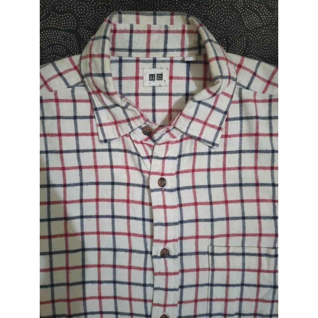 Flannel Kemeja Kotak Kotak Veterano Uniqlo