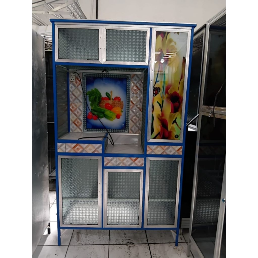 Rak piring Alumunium warna 6 pintu