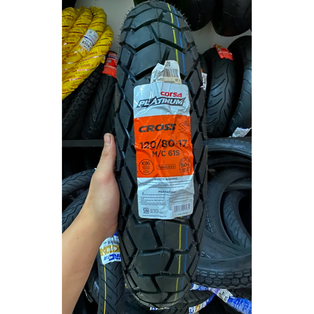 BAN LUAR CORSA CROSS S RING 17 TUBELESS 70 90 80 90 100 80 110 80 120 80 130 80 140 80 17