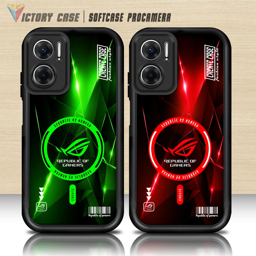 Softcase Glass kaca untuk REDMI 10 5G ROG5 Casing Handphone Case Procamera