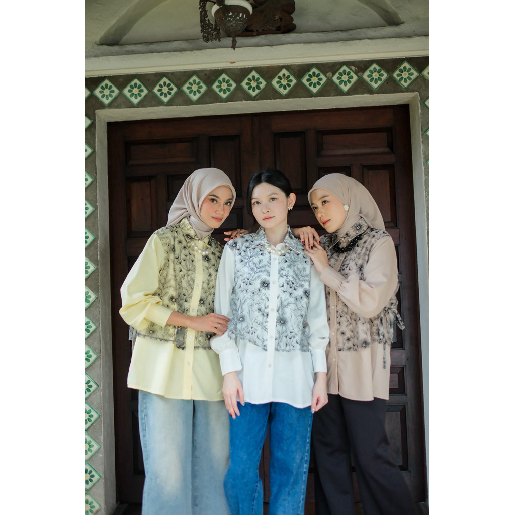 ABINAYA - RUI SHIRT | Kemeja daily kemeja kerja Katun Kekinian Vintage Korean Style