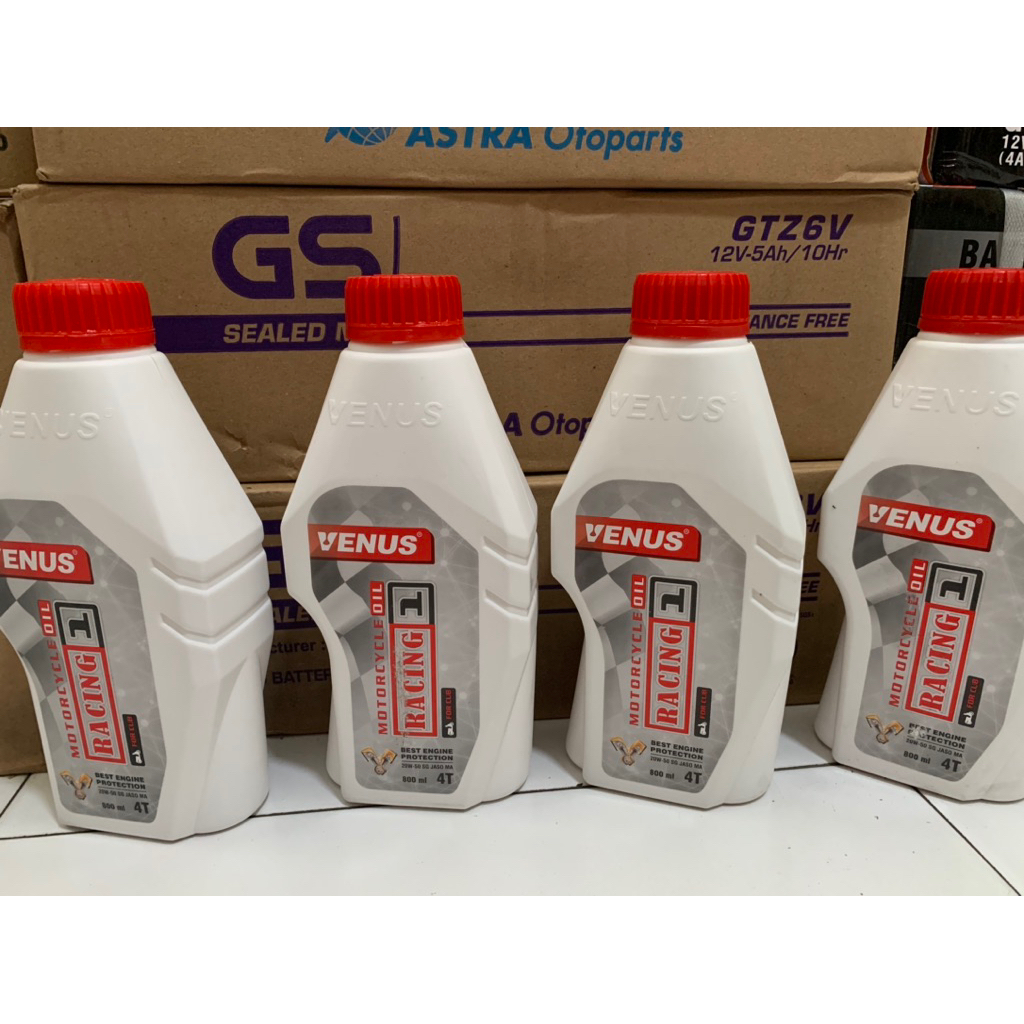 Oli Mesin Motor Bebek(4T) Venus 4T 800ML 20W-50 SG JASO MB 100% Original Venus
