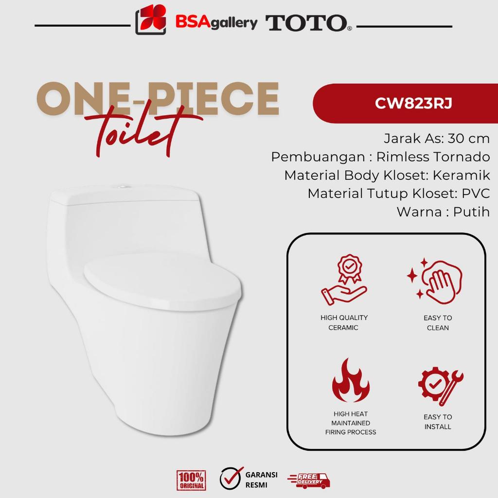 [BSA Gallery] KLOSET DUDUK TOTO CW823RJ ECO / KLOSET TOTO TUTUP SOFT CLOSE / KLOSET TUTUP ECOWASHER 