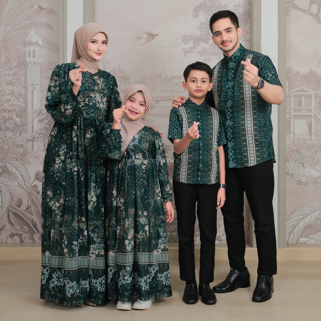 UKHTI MUNIRA - Mahligai Raya Baju Gamis Abaya Koko Sarimbit Keluarga Muslim Couple Series 2026