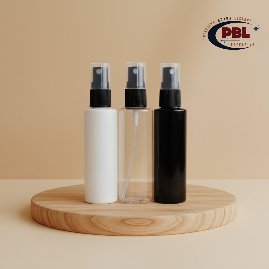 Botol Spray 60ml RF PET / Botol Face Mist Spray 60ml RF Tebal / Botol Plastik Spray 60ml RF Tutup Sp