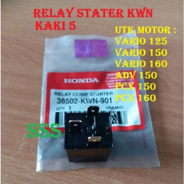 Relay Stater Relay Power Comp Swit Starter kaki 5 Honda Vario 125 150 Old/new 160