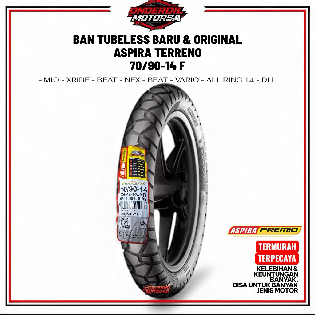 Ban Aspira Premio Sportivo Terreno 70/90 14 Tubeless Original