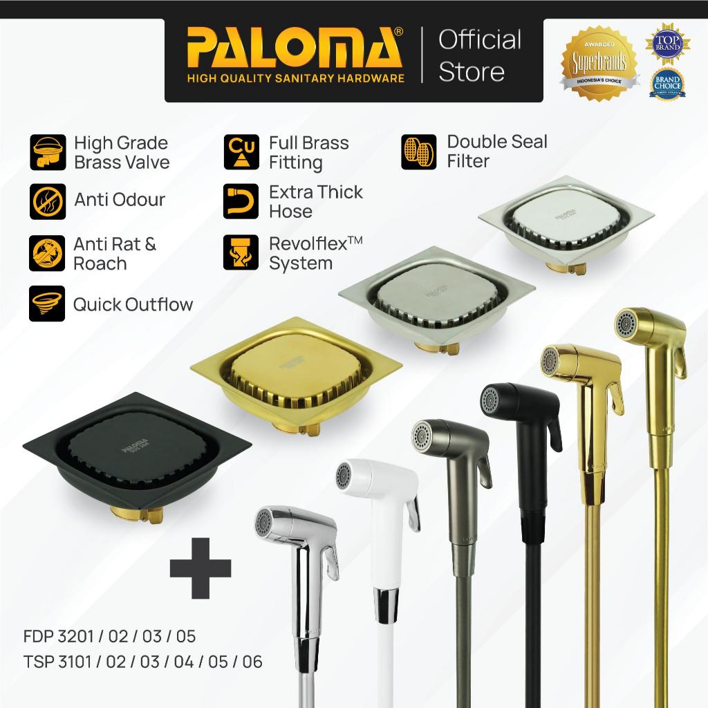 PALOMA Paket Toilet Shower Jet Washer Jet Shower Bidet Spray Cebok Kloset Closet WC ABS Floor Drain 