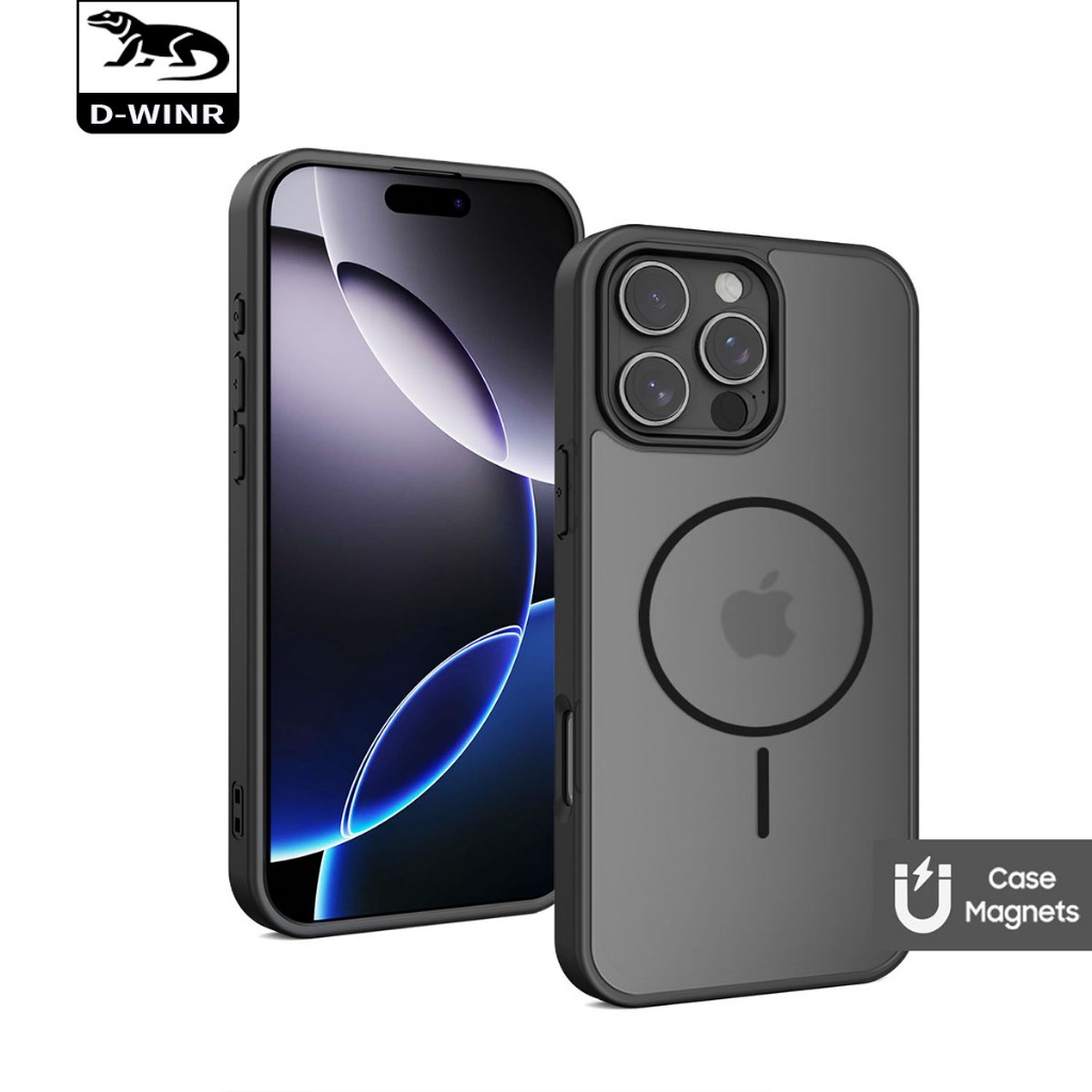 DWINR Casing Magsafe Doff Black Edition iPhone 11 6.1inch Case Anti Crack Anti Fall Dove support Mag