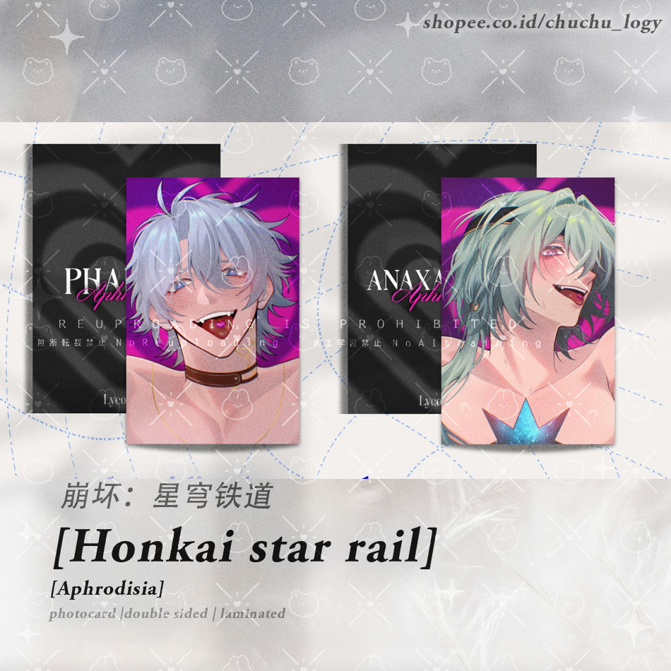 HSR Honkai Star rail [ Aphro ] phainon anaxa Photocard  Glossy laminated double sided by Lycorizzz