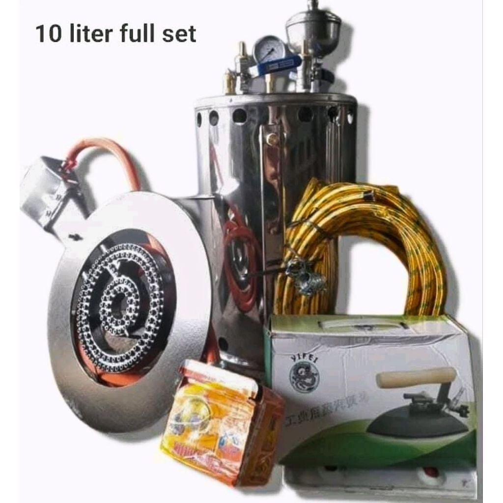 Setrika Uap Laundry 10 Liter Lengkap