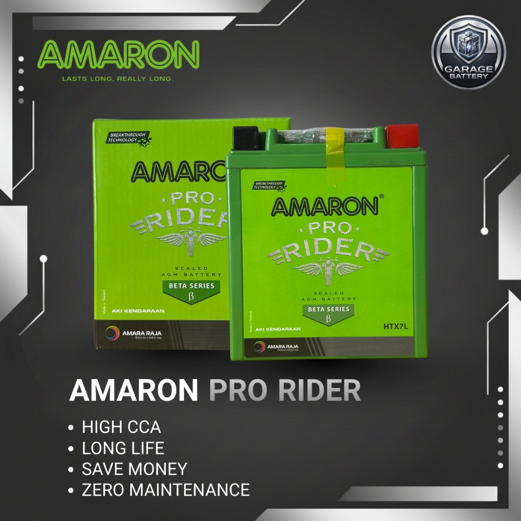 Amaron Aki Kering Motor Kawasaki KLX 250 / KLX 140R / KLX 230 HTX7L - 12V / 7Ah Aki Kering
