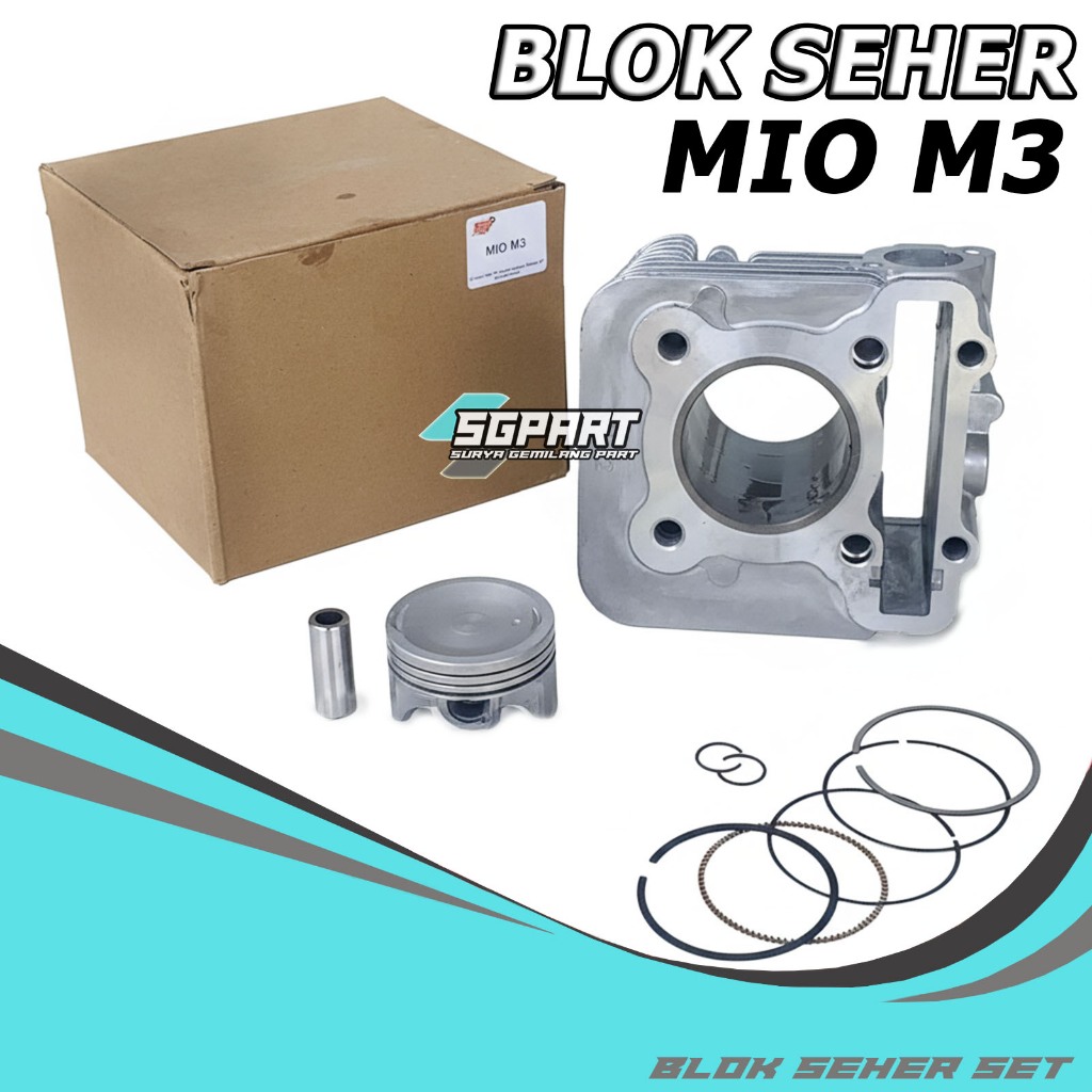Block Seher Mio M3 Blok Cylinder Seher Mesin Ring Pen Yamaaha Mio Z S Soul GT Fino Fi X-Ride Fi Mio 