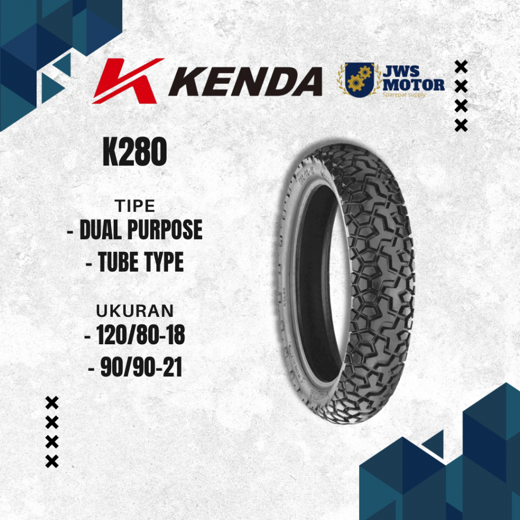 KENDA Ban Luar K280 Crossover Dual Purpose 90/90-21 120/80-18 Motor Trai KLX CRF WR  155 Ring 18 21