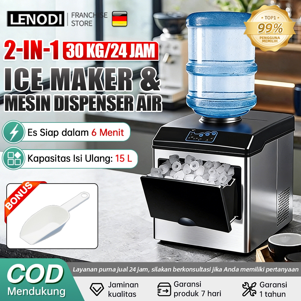 Mesin Es Batu Iceler 30KG/24JAM Ukuran Es Besar Kecil Mesin Pembuat Es Batu Mesin Pembuat Es Batu Mu