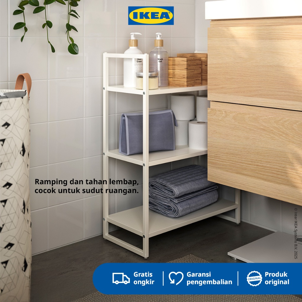 IKEA JONAXEL Unit Rak Serbaguna Putih 25x51x70cm
