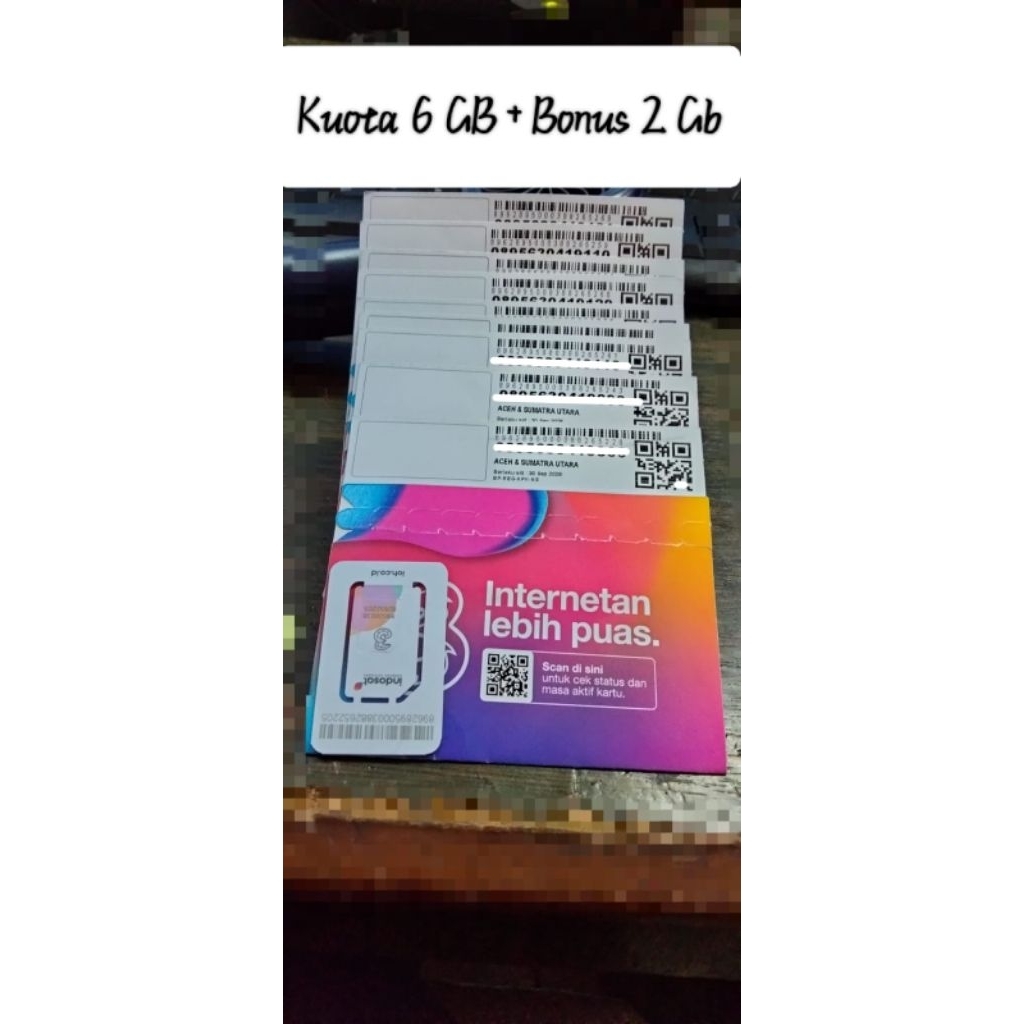 Kartu Perdana Internet Tri 6Gb 60hr Murah