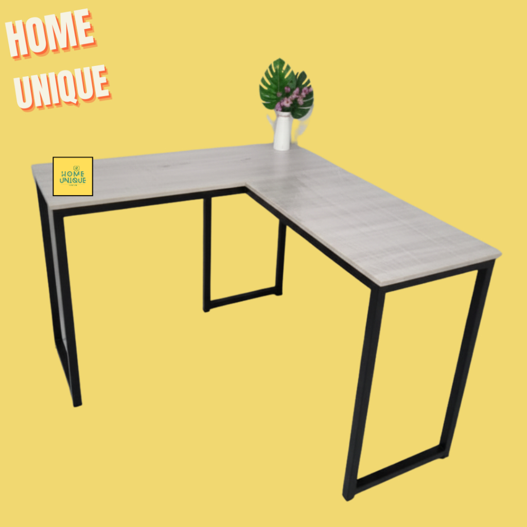 HOMEUNIQUE Meja letter L / Type L meja gaming meja kerja kantor belajar multifungsi meja Warung Kasi