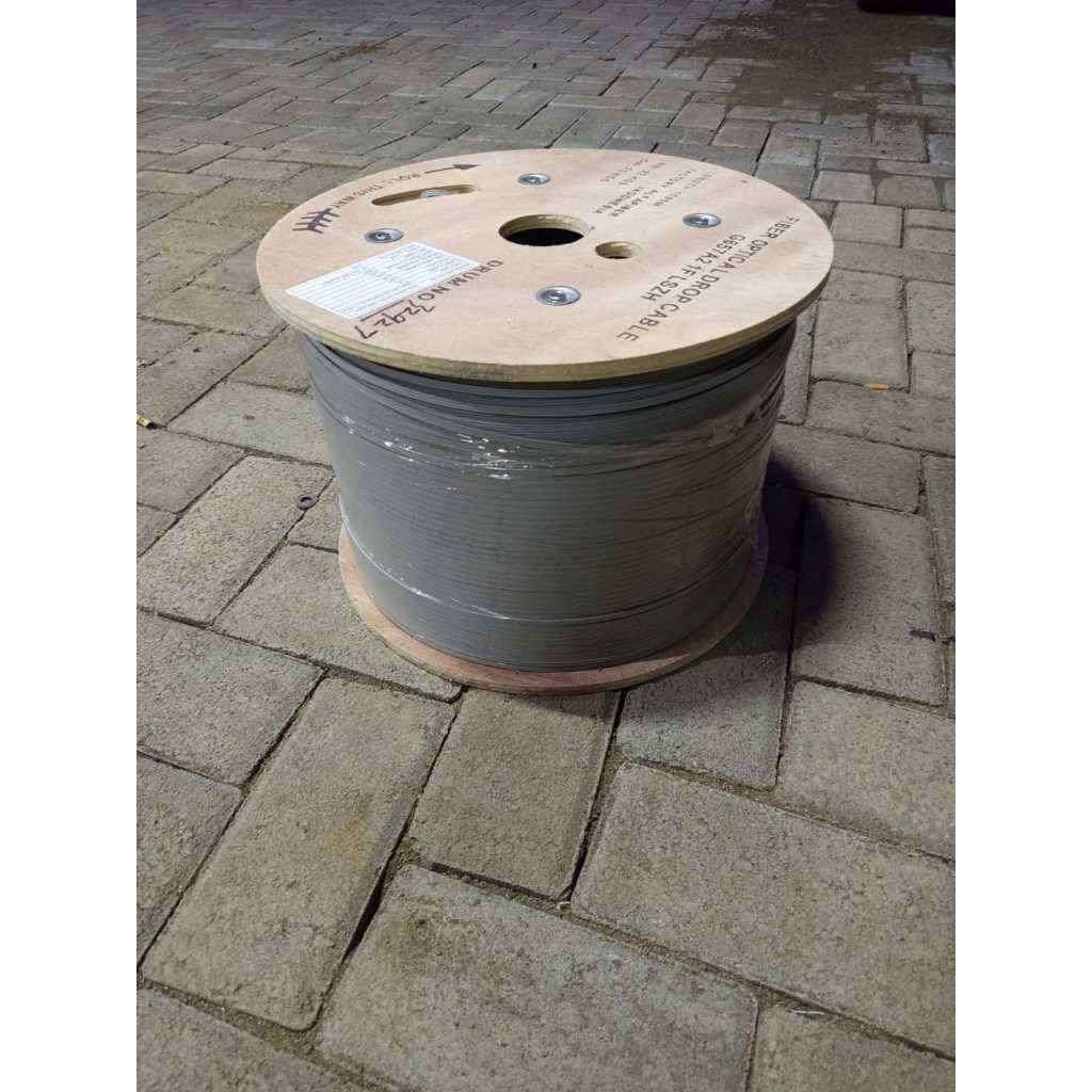 ORIGINAL ALFA FIBER INDONESIA Dropcore fiber optic 1 core 3 seling warna abu abu