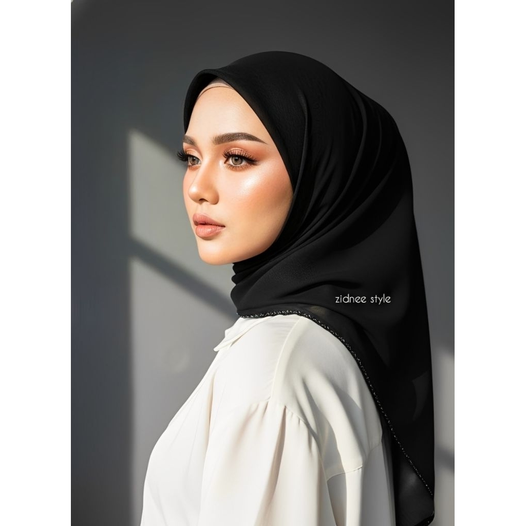 HIJAB PARIS ORIGINAL JAPAN ALFATEHI BEADS TEPI