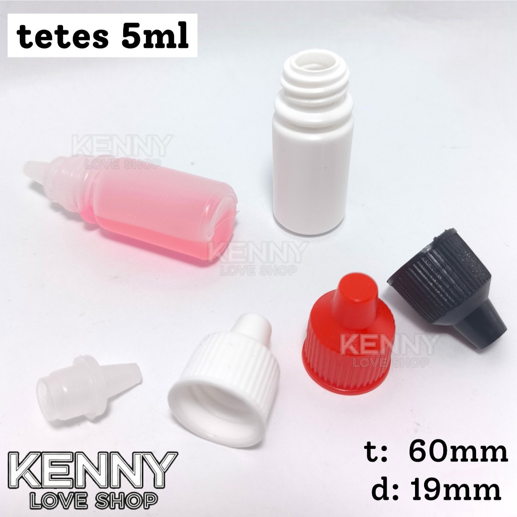 CC botol tetes 5 ml  POLOS LANCIP plastik putih natural 5ml Bening