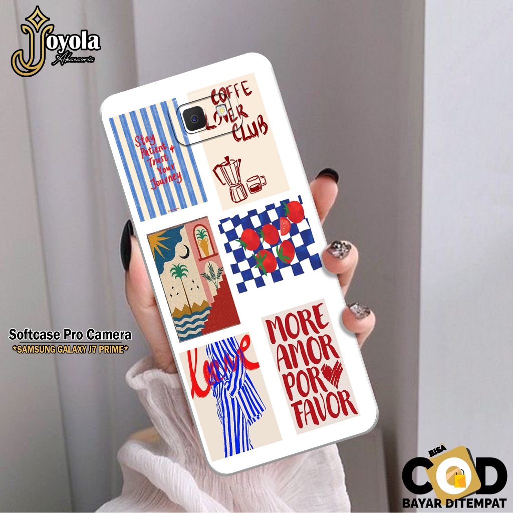 JOYOLA Case Samsung Galaxy J7 Prime Fashion Case Aesthetic Softcase Samsung Galaxy J7 Prime Pro Came