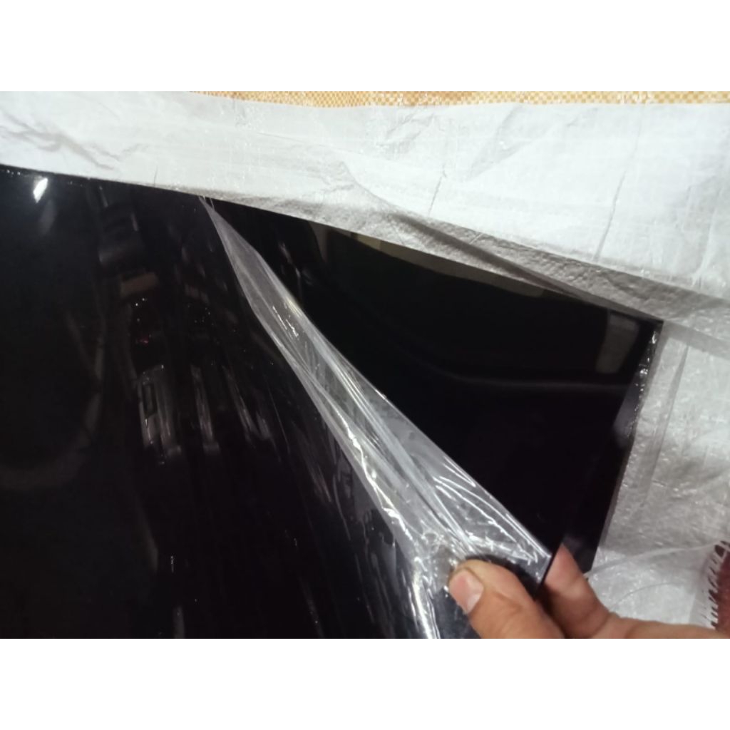 mika PVC kaku lembaran warna hitam 1mm x 1m x 2m mika PVC kaku lembaran