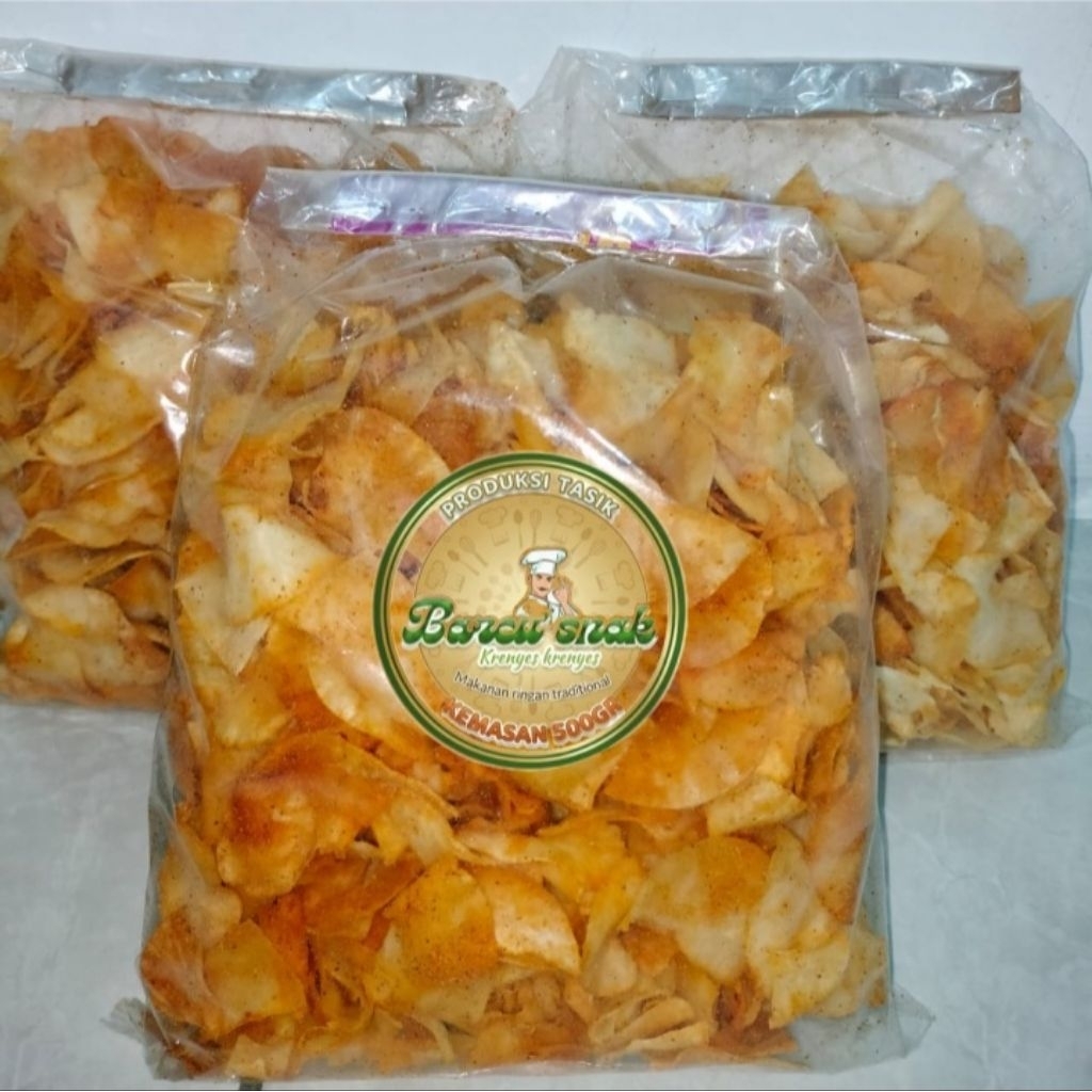 Keripik  Singkong Pedas / Keripik Singkong Original  Pedas 500Gram