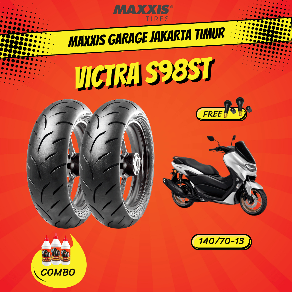 MAXXIS VICTRA 140 / 70 - 13 / BAN MAXXIS 140/70-13 / 140-70-13 TUBELESS BAN LUAR / BAN NMAX / BAN PC