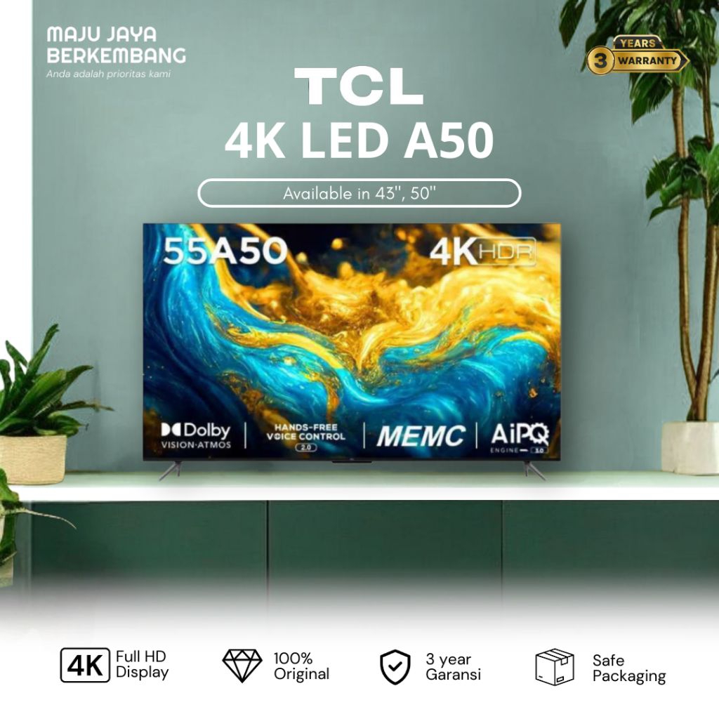 TCL 43A50 / 50A50 4K Google TV 43, 50 inch 2023 Series a50