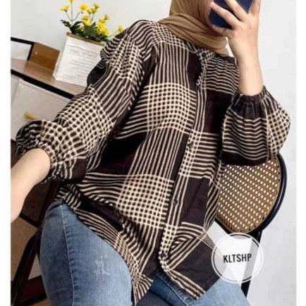 BLOUSE KEMEJA RAYON MOTIF - KEMEJA RAYON VIRAL - KEMEJA RAYON BESTSELER - KEMEJA RAYON CASUAL - KEME