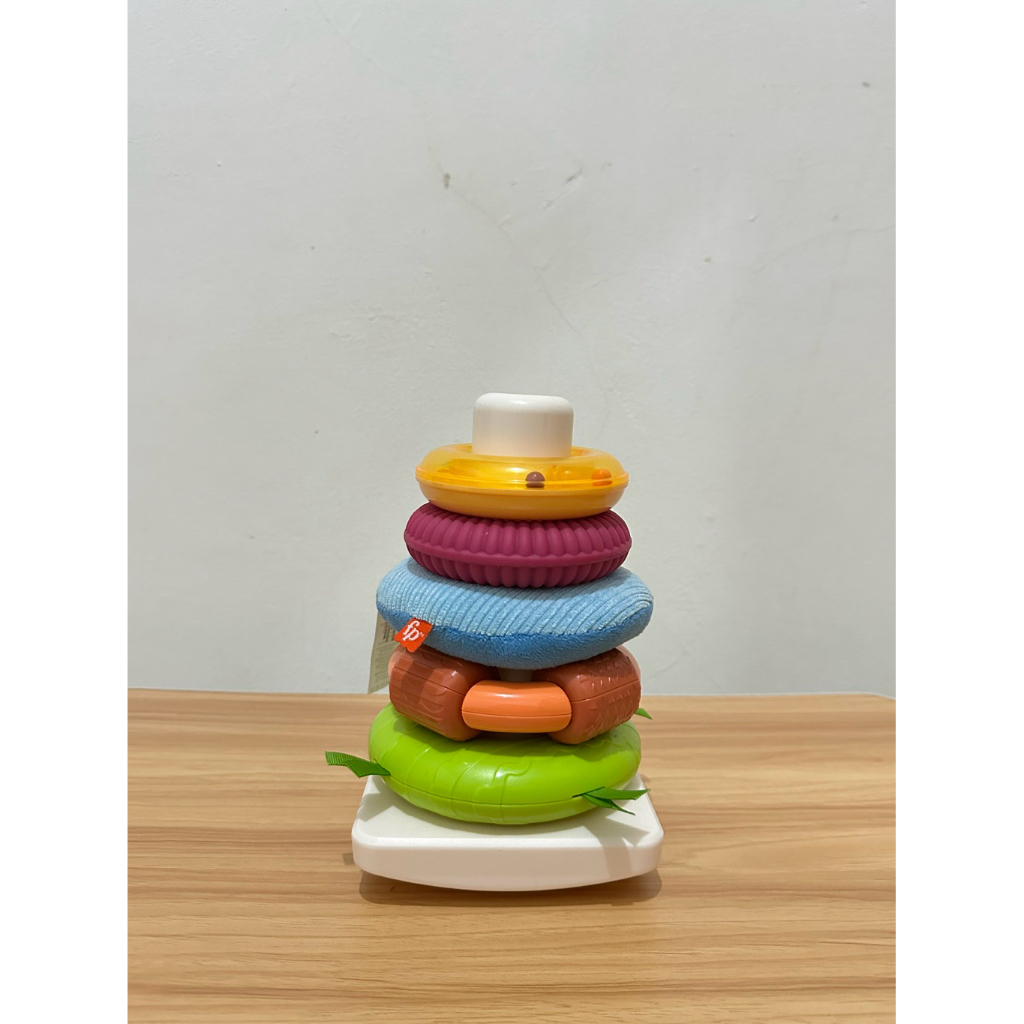 PRELOVED | Fisher-Price Sensory Rock-A-Stack Roly-Poly Stacking Toy - Mainan Edukasi Anak