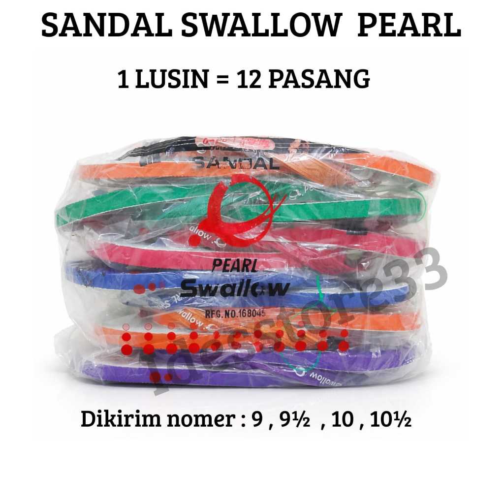 Sandal Swallow Pearl 1 Lusin 12Pasang Sandal Jepit