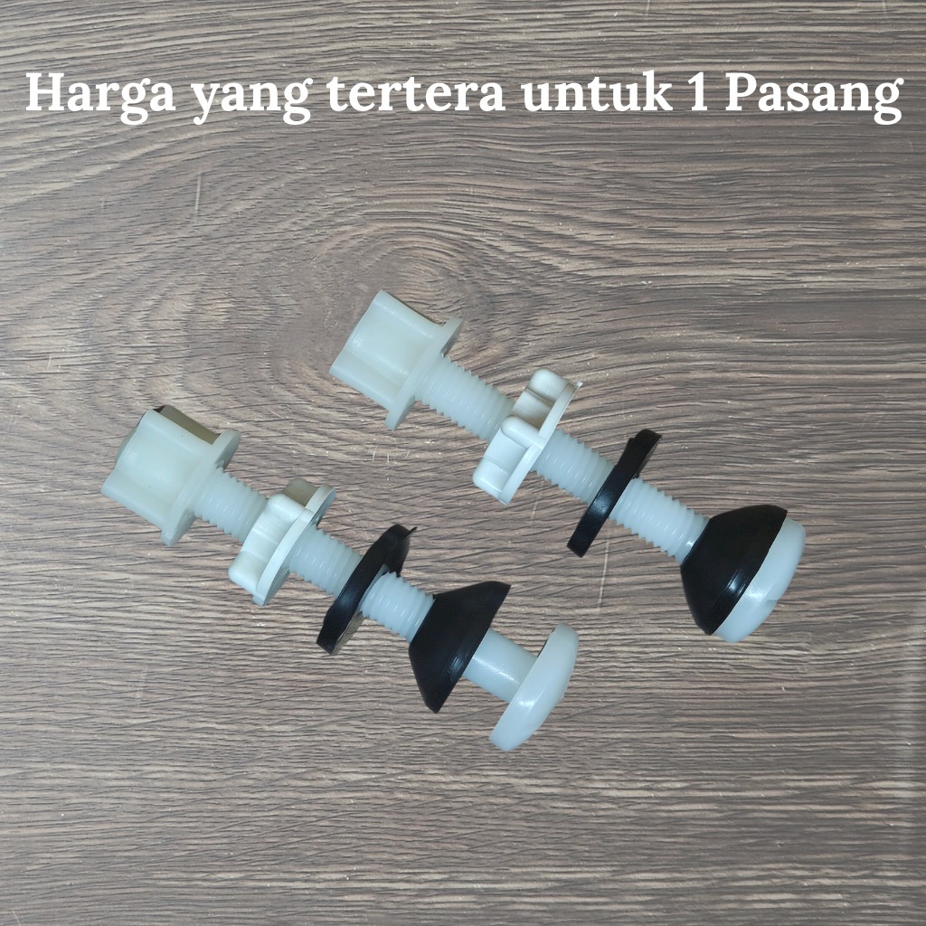 baut tangki closet duduk plastik universal / braket mur pot kloset // Baut Tangki / Baut Kloset / Ba