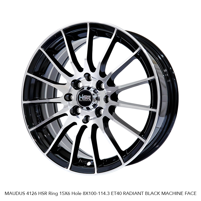 velg mobil terbaru ring15 HSR MAUDUS. pelak model jari jari r15 lebar 6