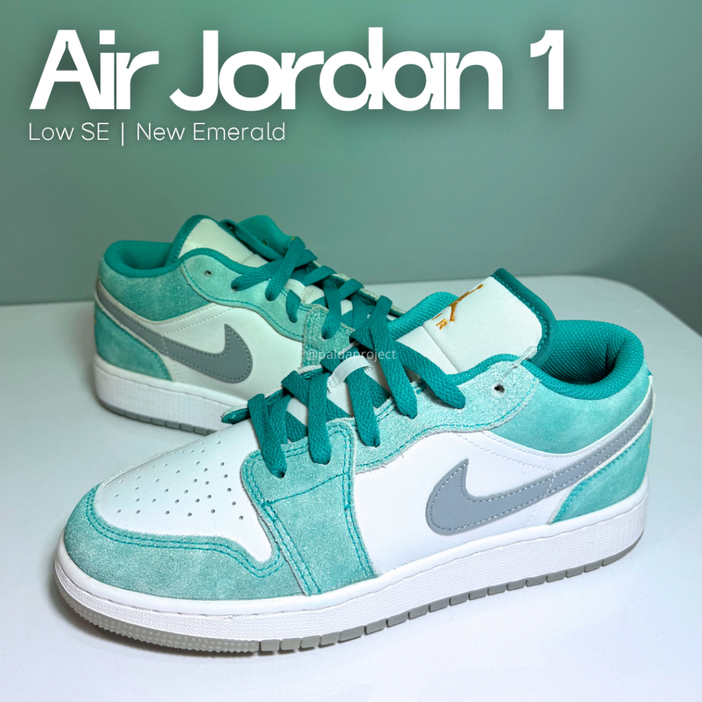 Sepatu Sneakers Anak Air Jordan 1 Low SE New Emerald 100% Authentic