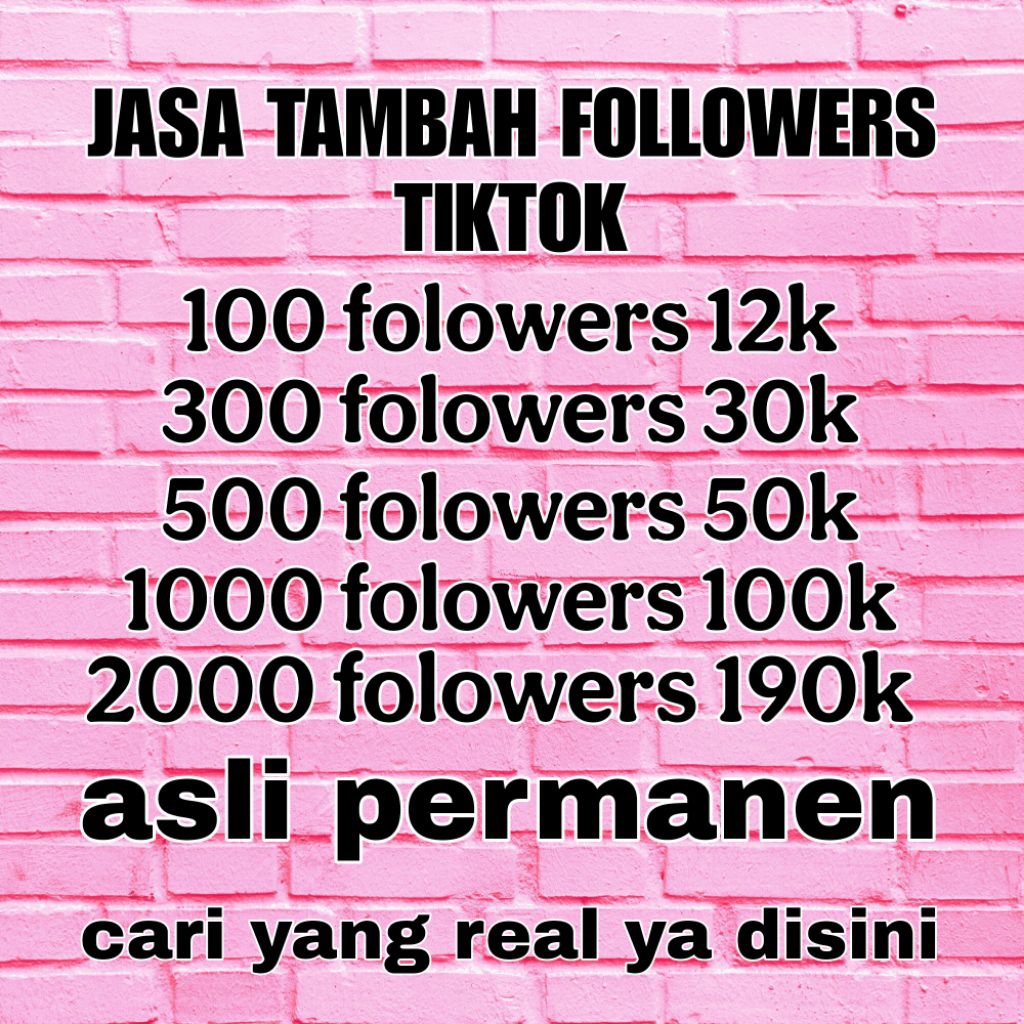 follower tiktok permanen