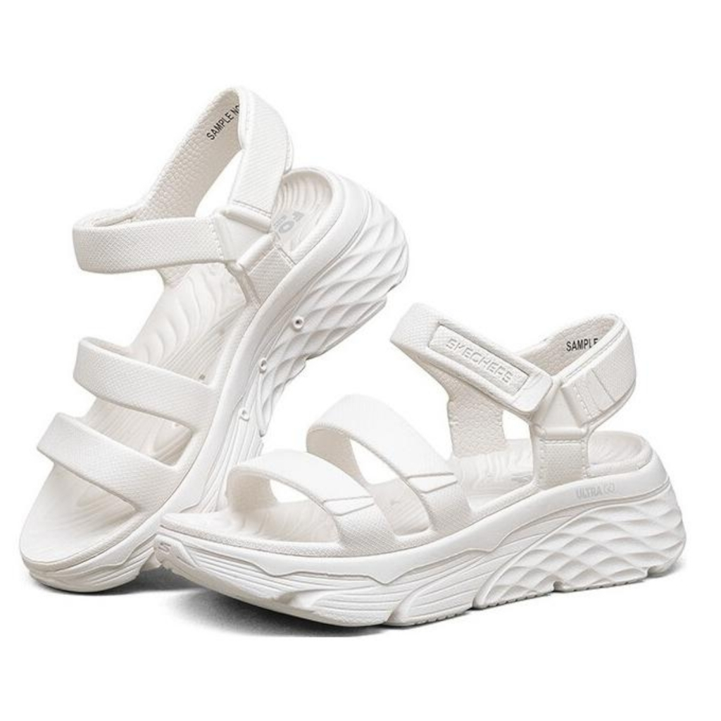 SEPATU SENDAL SKECHERS MAX CUSHIONING Aura Women NewWhite Original  *LIMITED STOCK