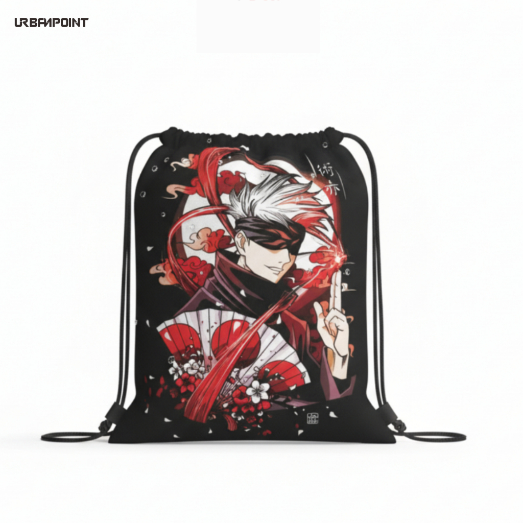 Tas Jujutsu Kaisen Anime / Tas Serut Sekolah Pria Wanita Gysack String Bag Multifungsi