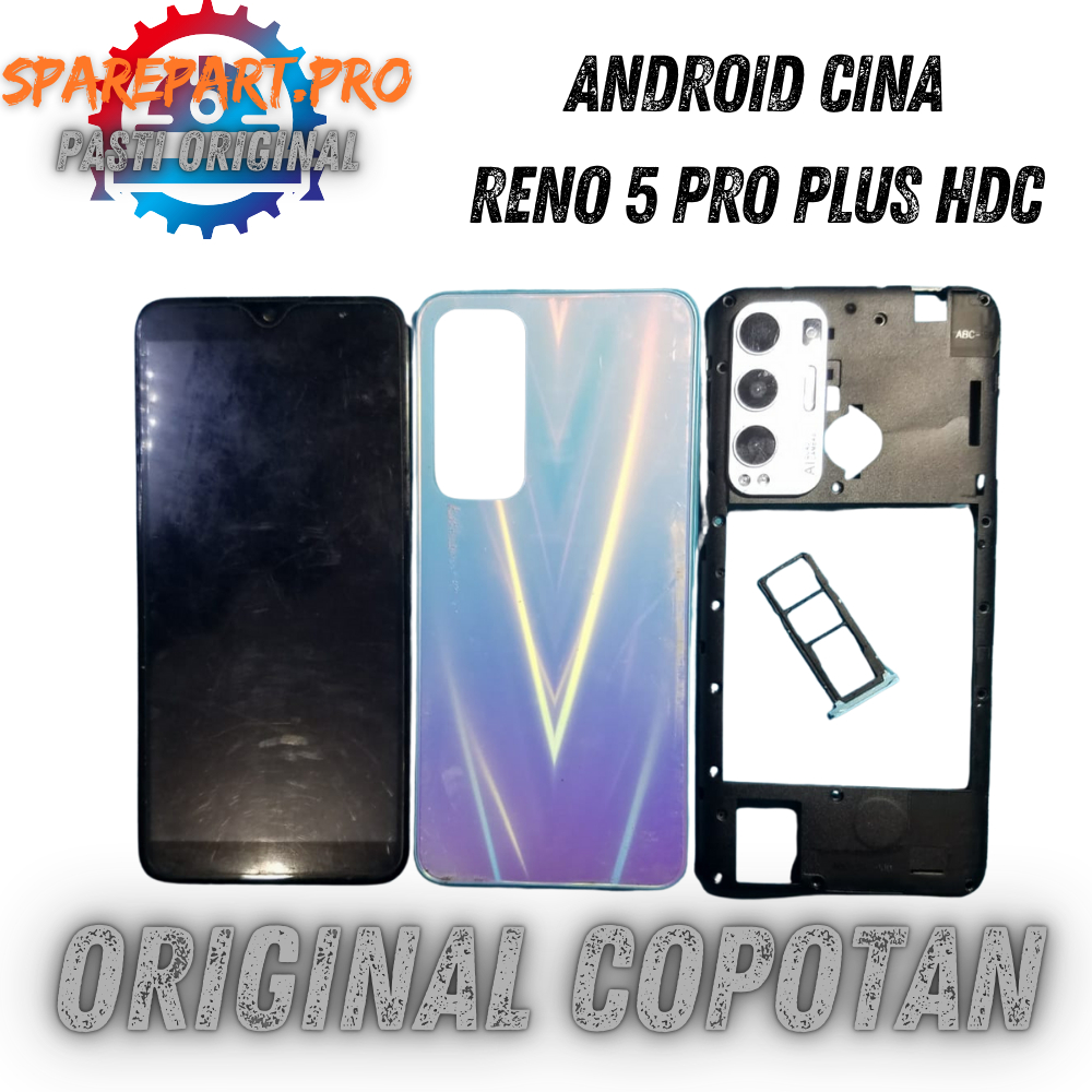 LCD + FRAME HP CINA RENO 5 PRO PLUS HDC COPOTAN FULLSET