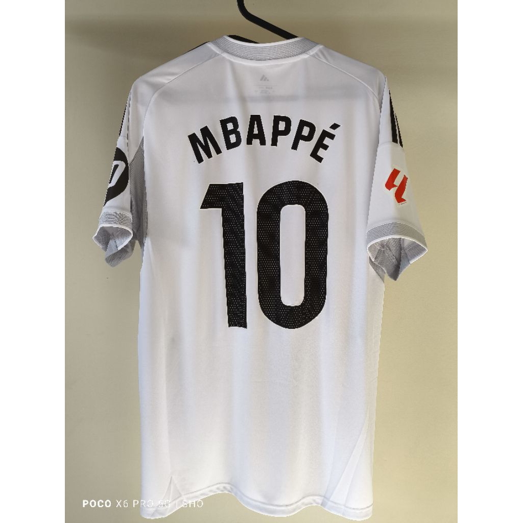 JERSEY RM HOME 2025 MBAPPE FULL PATCH (L) EURO SIZE ORIGINAL BAJU BOLA ASLI RARE LANGKA CHAMPIONS JU