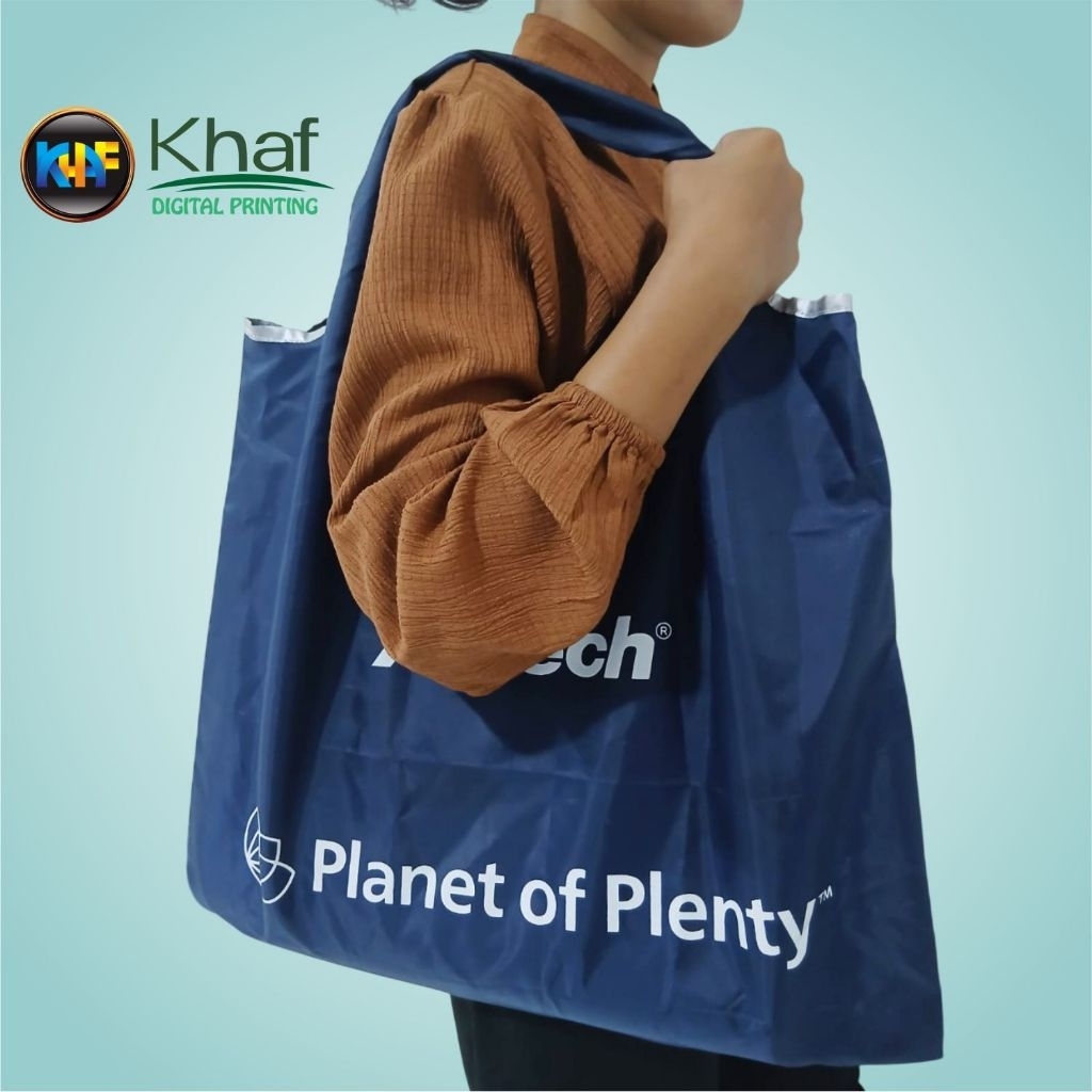 TAS BELANJA LIPAT CETAK CUSTOM/SHOPPINGBAG PARASUTE