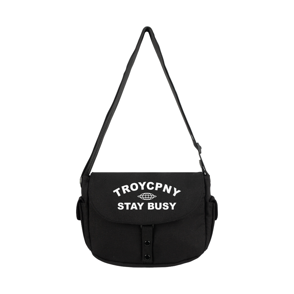 Troy Company Sling Bag Messenger Bag Globe Buz - Tas Selempang Hitam SBD 3423