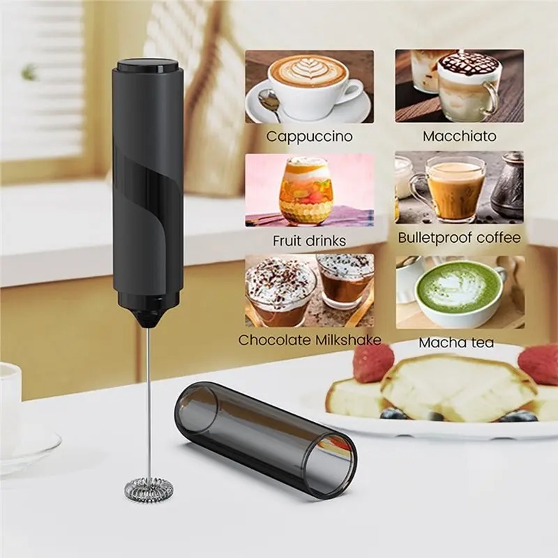 Pengocok Susu Elektrik Mini Handheld Milk Frother & Pengocok Telur Portable Untuk Kopi Krim Kue