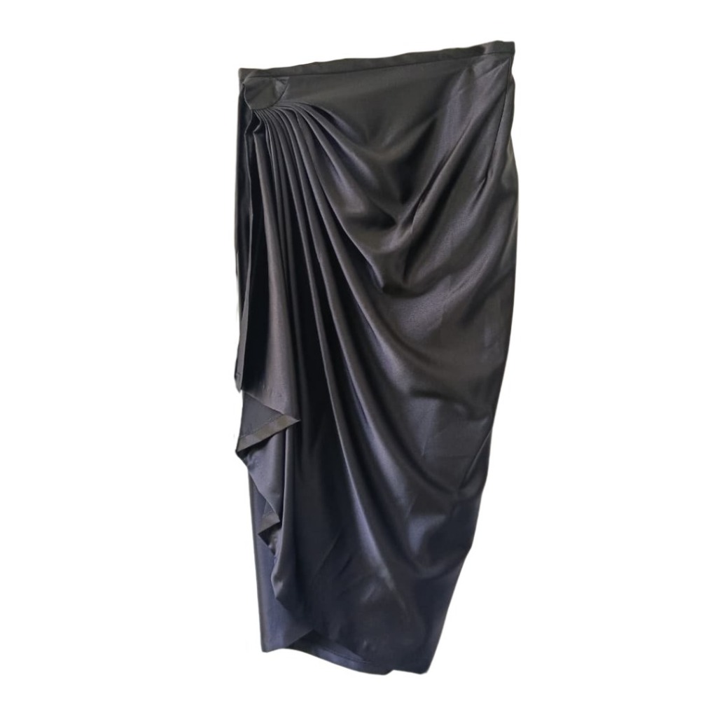 Lyne Halim – Elegant Draped Wrap Long Skirt, Rok Lilit Panjang SKT-3390