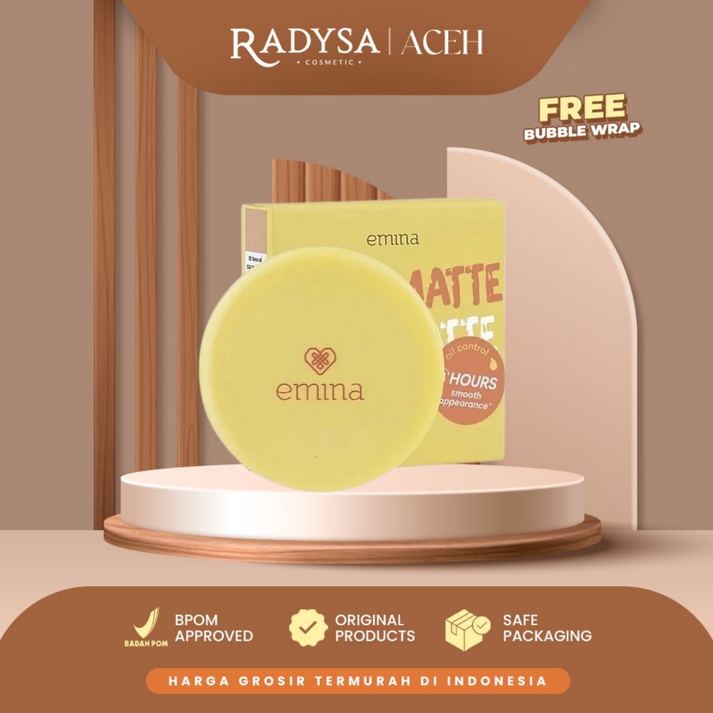 RADYSA - EMINA Daily Matte Compact Powder | Bedak Padat Matte Finish & Oil Control | Emina Bedak Pad