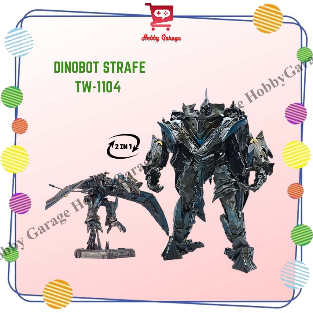 JM Indonesia Action Figure Transform Deformation Robot Dinobot Strafe TW1104 Pteranodon dua kepala